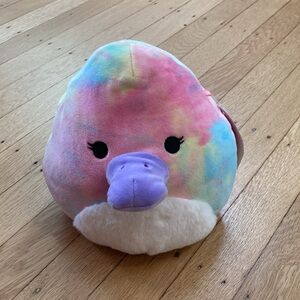 NWT Squishmallow Rainbow platypus plushie, Brindall